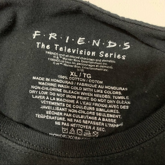 F.R.I.E.N.D.S | Womens Short Sleeve Black T Shirt - Picture 4 of 4